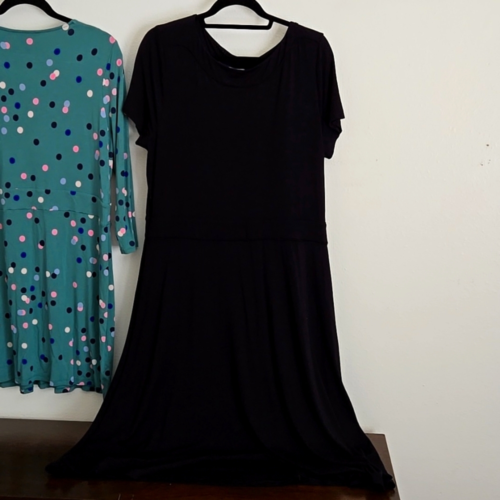 Boden black dress 16 Long